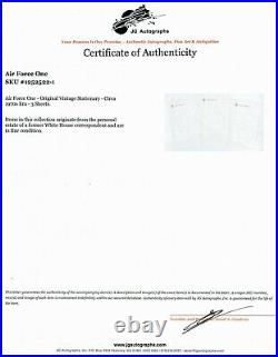 RARE! Air Force One Lot of 3 Nixon Era Flown items JG Autographs COA