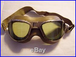 RARE VINTAGE WW2 US ARMY AIR FORCE A-N 6530 AVIATORS PILOT GOGGLES W BLOOD STAIN