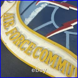 RARE Vintage 15 US Air Force Communications Service Plaque AFCS AFCC Fiberglass