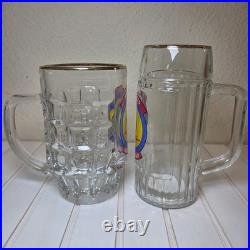 RARE Vintage 6913 ESS USAF Black Cat Beer Mugs Pair 0.5L Cold War Elec. Warfare