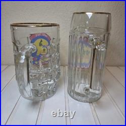 RARE Vintage 6913 ESS USAF Black Cat Beer Mugs Pair 0.5L Cold War Elec. Warfare