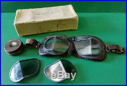 ROYAL AIR FORCE MK VIII FLYING GOGGLES-BOXED WithACCESSORIES