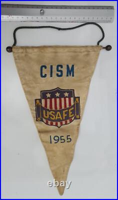 Rare 1955 USAF /USAFE AIR FORCE CISM pennant 13.7 7.45