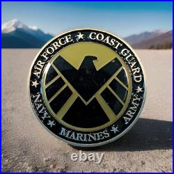 Rare 2012 Marvel Avengers Military Challenge Coin Army Navy Marines USAF USCG