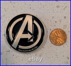 Rare 2012 Marvel Avengers Military Challenge Coin Army Navy Marines USAF USCG