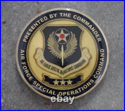 Rare Air Force Special Operations Command Three Star Challenge Coin