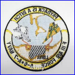 Rare Original Navy/USN A-6/A-7, USAF F-111 PAYBACK IS BITCH LIBYA PATCH 1986