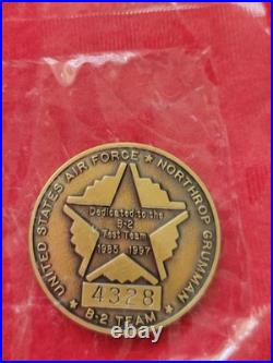 Rare USAF Northrop Grumman B-2 Spirit Test Team Serialized Challenge Coin AV-3