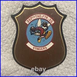 Rare USAF Plaque 307th Tactical Fighter Squadron Stingers Bito's Plaque Vietnam