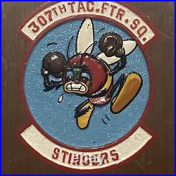 Rare USAF Plaque 307th Tactical Fighter Squadron Stingers Bito's Plaque Vietnam