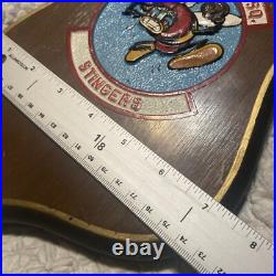 Rare USAF Plaque 307th Tactical Fighter Squadron Stingers Bito's Plaque Vietnam