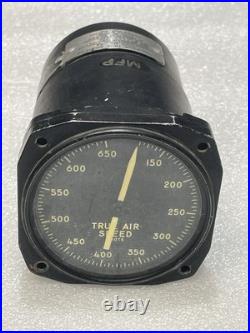 Rare USAF True Airspeed Indicator Type ME-3A AC Spark Plug B-47 B-52 Bomber