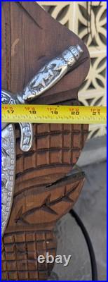 Rare USAF United States Air Force Coat Of Arms Wooden Wall Plaque Army