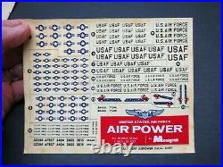 Rare Vintage 1959 Monogram U. S. Air Force Air Power Plastic Model Kit