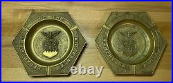 Rare Vintage Department of the Air Force Brass Ashtrays