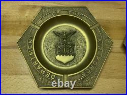 Rare Vintage Department of the Air Force Brass Ashtrays
