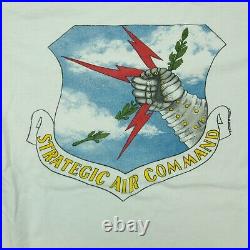 Rare Vintage Strategic Air Force Command Vietnam War T Shirt 70s 80s USAF SAC