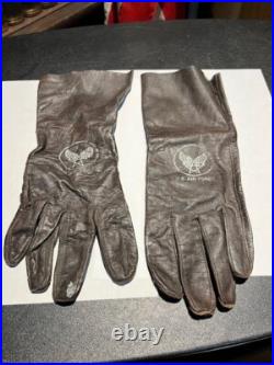 Rare Vintage Us Air Force Flying Leather Gloves Summer Type B-3a Pilot
