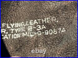 Rare Vintage Us Air Force Flying Leather Gloves Summer Type B-3a Pilot