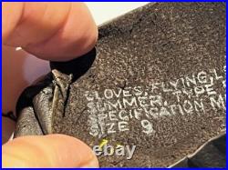 Rare Vintage Us Air Force Flying Leather Gloves Summer Type B-3a Pilot