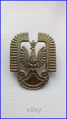 Rare WW2 PAF RAF Polish Air Force Hat Badge Eagle Pologne