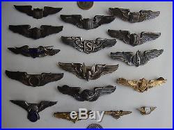 Rare W. W. II. U. S. Air Force Pilot Wings Sterling Collection Vintage Originals