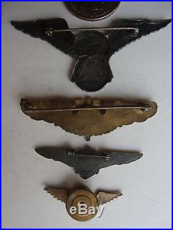 Rare W. W. II. U. S. Air Force Pilot Wings Sterling Collection Vintage Originals