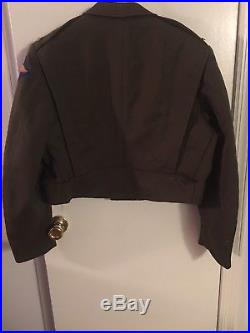 Rare Ww2 Usaaf 9th Airforce Officers Ike Jacket Gaberdine tailored Huge Size 48