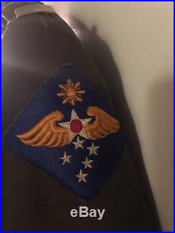 Rare Ww2 Usaaf 9th Airforce Officers Ike Jacket Gaberdine tailored Huge Size 48