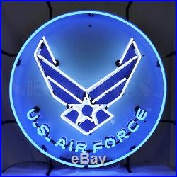 Real U. S. Air Force Neon sign Military Lamp light USAF Thunderbirds Airman wings