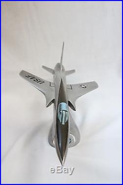 Republic USAF Verkuyl F-105 Thunderchief Aluminum Desktop Model Artist Signed