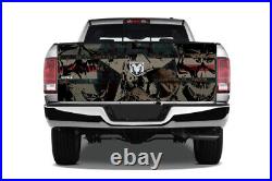 Roundel Air Force Skulls Tailgate USA Vinyl Wrap Graphic Car Truck Pickup Decal