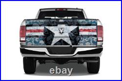 Roundel Air Force Skulls Tailgate USA Vinyl Wrap Graphic Car Truck Pickup Decal