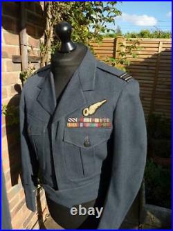 Royal Air Force RAF Officer's Battledress Blouse, Observer, WWII DFC, 2 MID