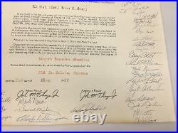 Royal Order of the Gas Passers 97th Air Refueling Squadron Signed Certificate