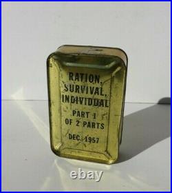 SEALED USAF US Air Force PART 1 Tinned Survival Ration Individual 1957 Vietnam