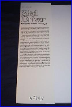 SIGNED Sled Driver Brian Shul 3rd Edition Flying Fastest Jet SR-71 HC/DJ withcard