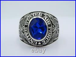 SILVER 925, AIR FORCE RING, UNITED STATES RING, USAF RING, US size 8.5