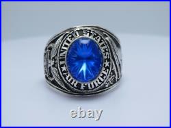 SILVER 925, RING, AIR FORCE RING, UNITED STATES, USAF, US size 13.5