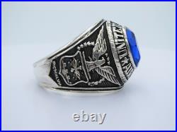 SILVER 925, RING, UNITED STATES, AIR FORCE RING, USAF, US size 13.5