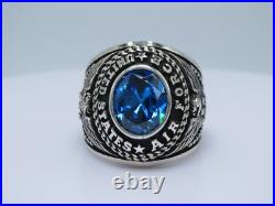 SILVER 925, RING, UNITED STATES RING, AIR FORCE, MILITARY RING, US size 9