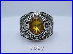 SILVER 925, RING, USAF, UNITED STATES, AIR FORCE RING, USAF, US size 9.25