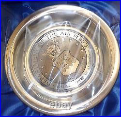 STERLING SILVER Official Air Force Association Plate 1977 #124 NIB SEALED PAPERS