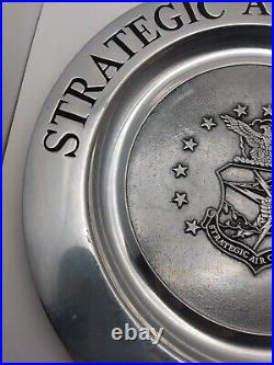 STRATEGIC AIR COMMAND DISPLAY PLATE 11 METAL RARE. & Great Seal Of The US Plate