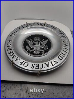 STRATEGIC AIR COMMAND DISPLAY PLATE 11 METAL RARE. & Great Seal Of The US Plate