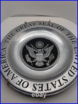 STRATEGIC AIR COMMAND DISPLAY PLATE 11 METAL RARE. & Great Seal Of The US Plate