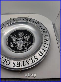 STRATEGIC AIR COMMAND DISPLAY PLATE 11 METAL RARE. & Great Seal Of The US Plate