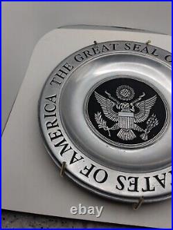 STRATEGIC AIR COMMAND DISPLAY PLATE 11 METAL RARE. & Great Seal Of The US Plate