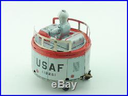 S&E Tin Space Toy Flying Jeep Battery Japan USAF KKS Robot-UFO N-MIB box