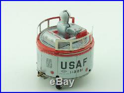 S&E Tin Space Toy Flying Jeep Battery Japan USAF KKS Robot-UFO N-MIB box